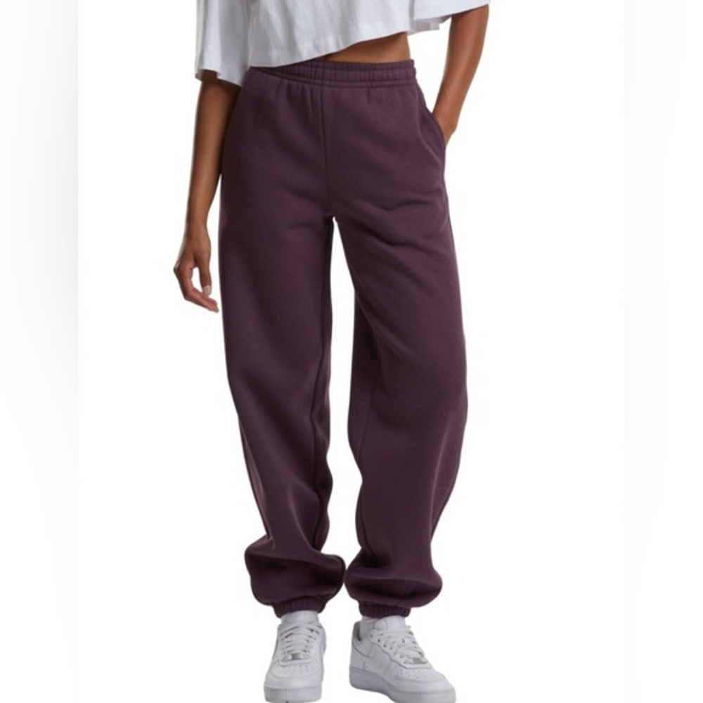 Lazypants Premium Smooth Fleece Joggers In Burgundy NWOT